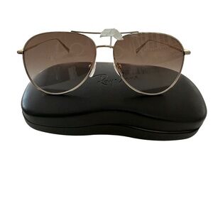 Longchamp Women's Aviator 59 mm Gold Frame Brown Gradient Lenses LO139S NIB